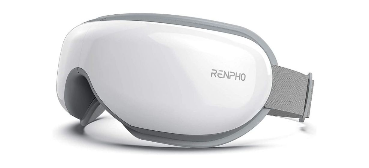 Renpho Eyeris 1 Eye Massager with Heat on white background Renpho Eyeris 1 Eye Massager with Heat on white background