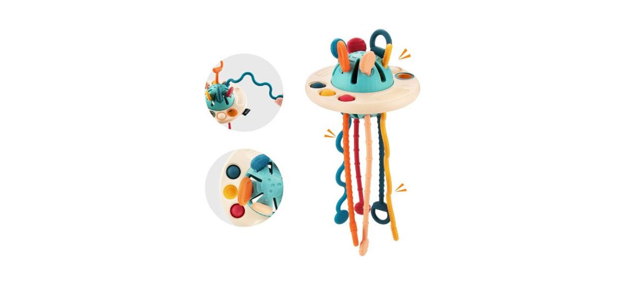 KaPing Baby Montessori Sensory Pull Toy on white background