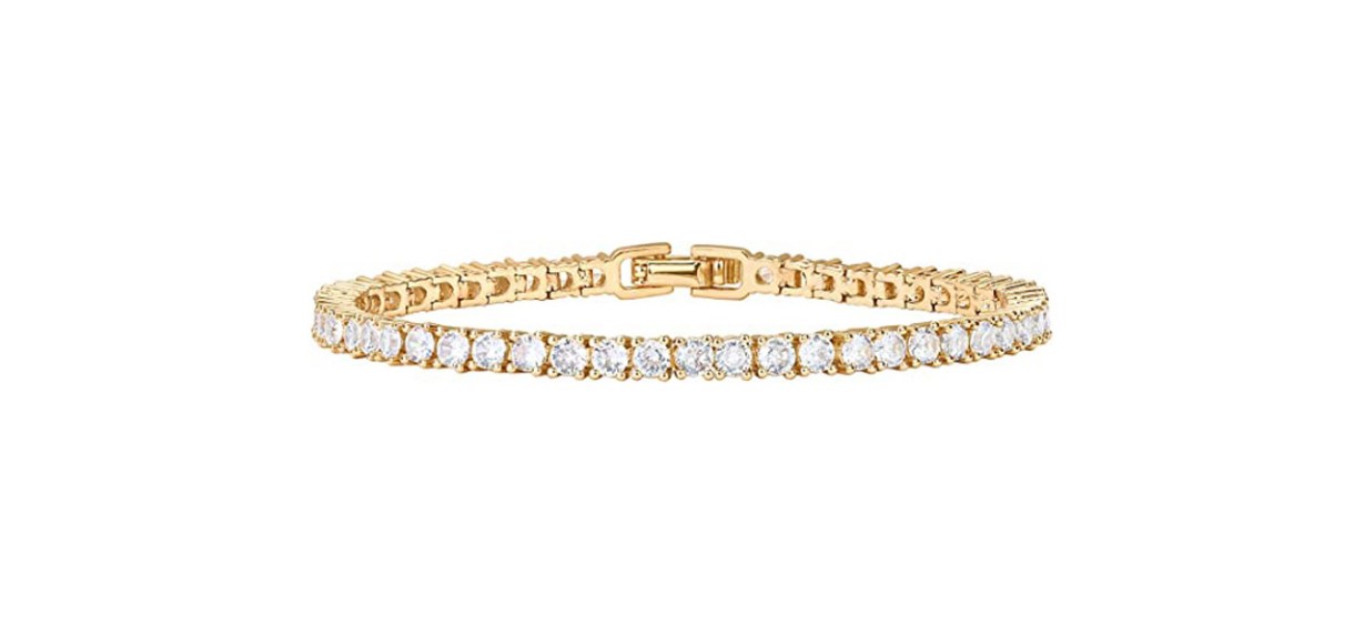 Best Pavoi 14K Gold Plated Cubic Zirconia Tennis Bracelet