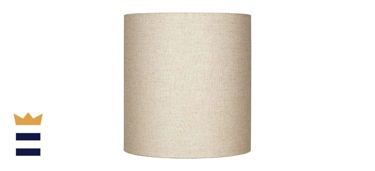 Brentwood Collection Oatmeal Tall Linen Medium Drum Lamp Shade