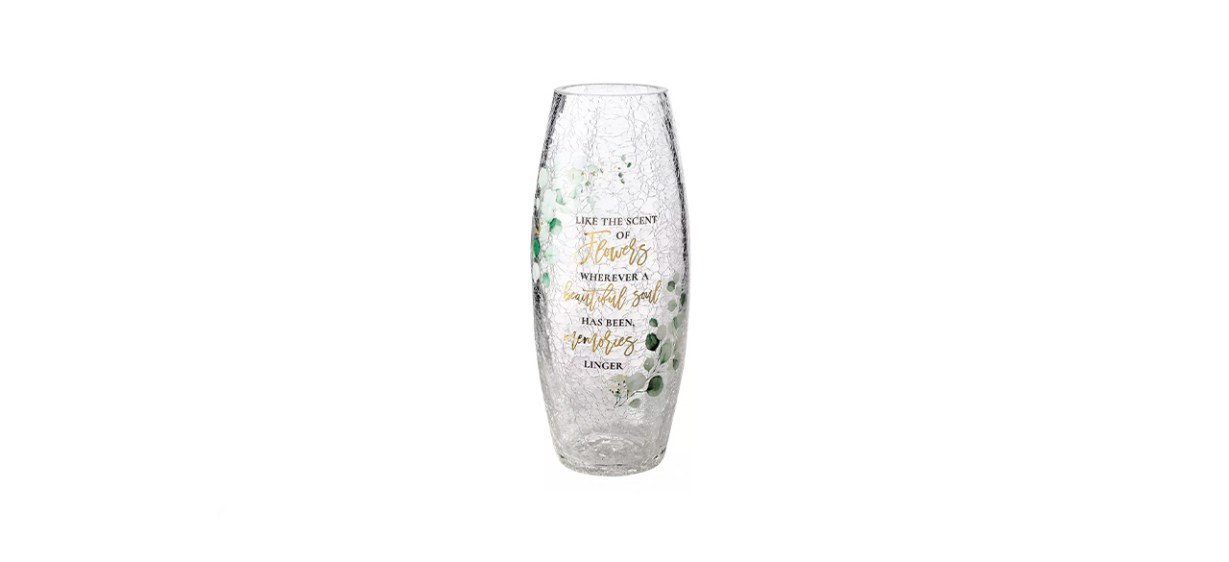 Lillian Rose Crackle Glass Memorial Vase Lillian Rose Crackle Glass Memorial Vase