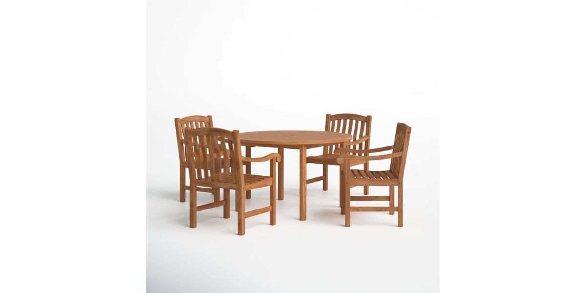 Birch Lane Eleana 4 - Person Round Outdoor Dining Set