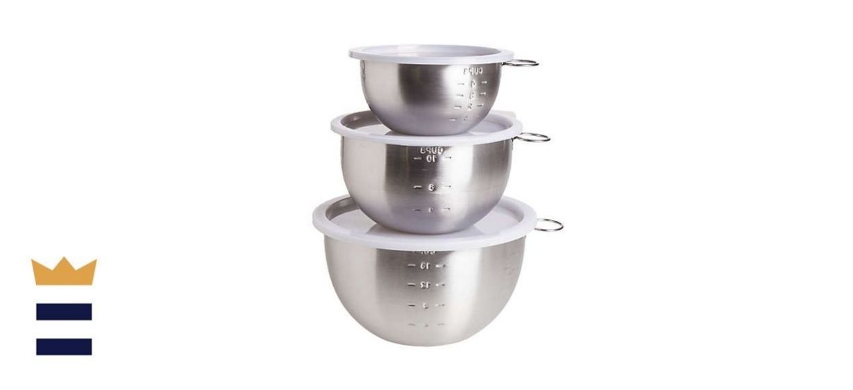 Simply Essential Stainless Steel Mixing Bowls With Lids