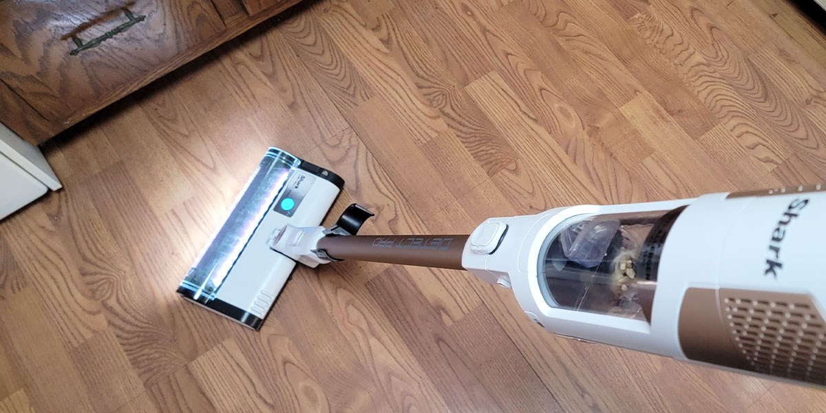 Shark Cordless Detect Pro on hard flooring Shark Cordless Detect Pro on hard flooring