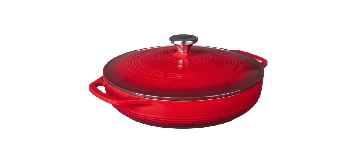 Lodge 3-Quart Enameled Cast Iron Covered Casserole