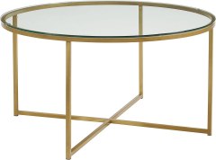 WE Furniture 36-Inch Coffee Table with X-Base