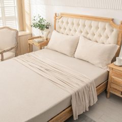 PURE ERA Jersey Knit 4pc Bed Sheet Set 