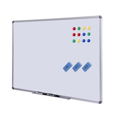 VIVREAL OFFICE Magnetic Dry Erase Board with Aluminum Frame (48" x 36")
