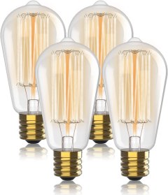 HUDSON BULB CO. Antique Style Edison Dimmable Bulb (60-watt 4-Pack)