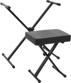 World Tour Single X Keyboard Stand Deluxe Bench Package