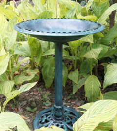 Fleur De Lis Living Solar-Powered Bird Bath Fountain