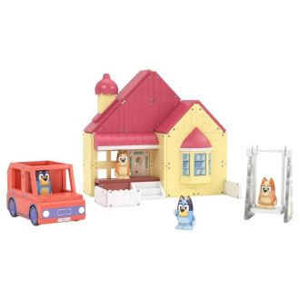 Tile Town Bluey Heeler Home & 4WD Vehicle Magnetic Tiles Construction Building Playset + Family Figures