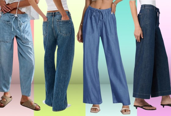 Drawstring jeans are everywhere this summer