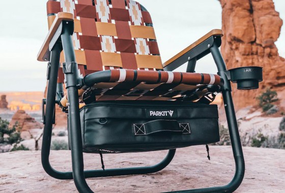 These chairs come with a built-in cooler and are perfect for the fall outdoors