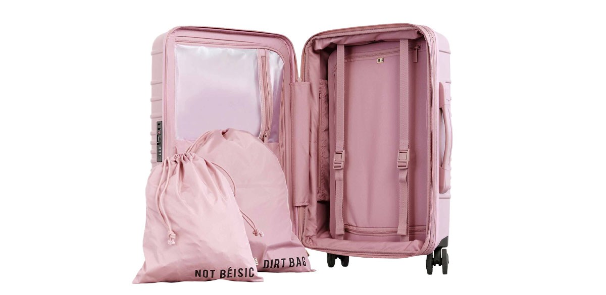 BÉIS The Carry-On Roller in Atlas Pink