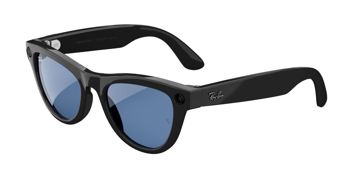 Ray-Ban Meta (Gen 1) Skyler, Shiny Black Smart AI Glasses Transitions