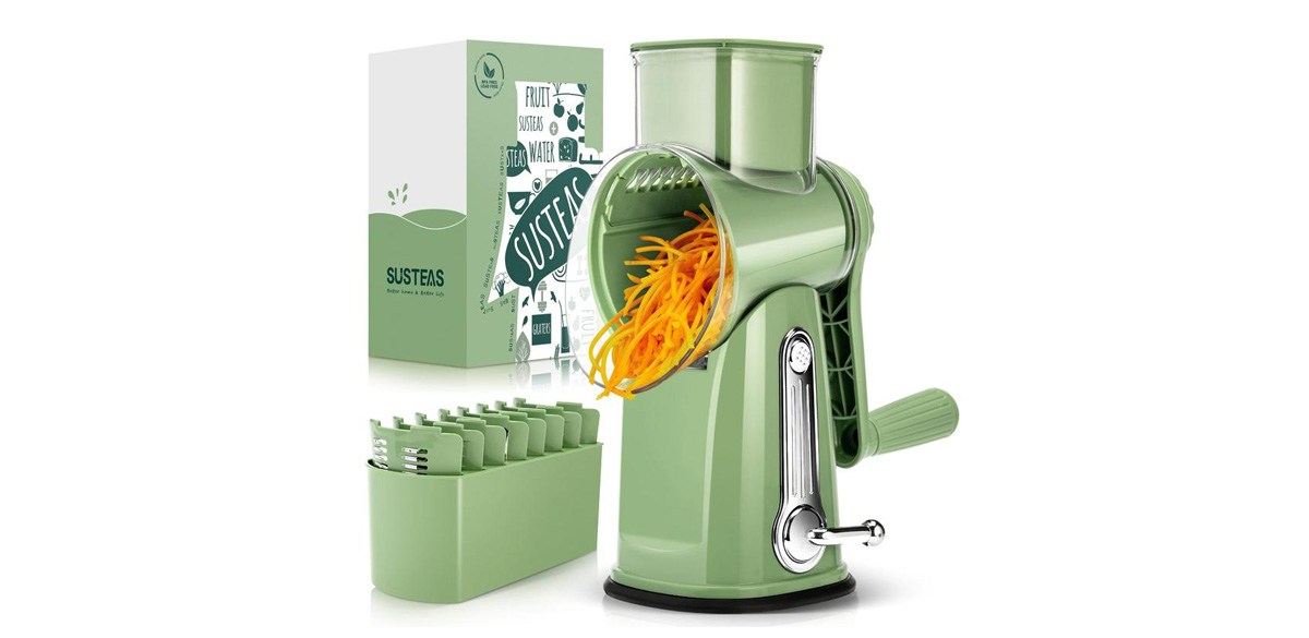 SUSTEAS Rotary Cheese Grater with Handle
