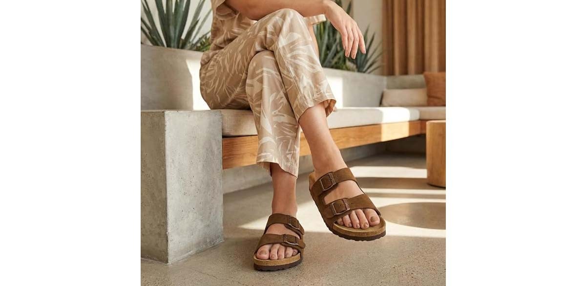 CUSHIONAIRE Lane Cork Footbed Womens Sandals