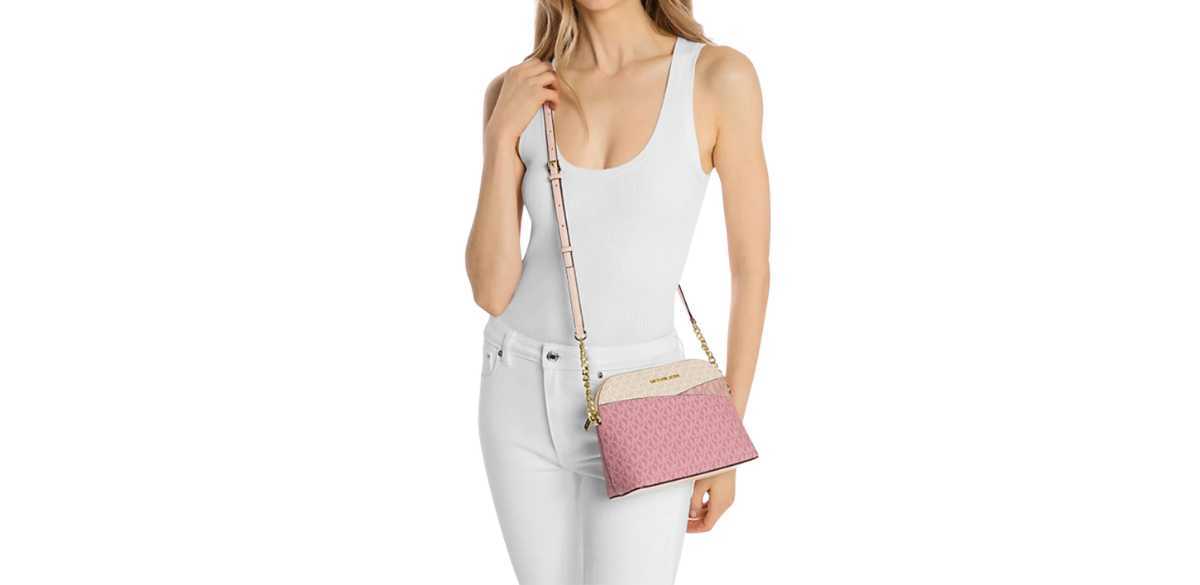 Michael Kors Women's Jet Set Travel Medium Color-Block Crossbody