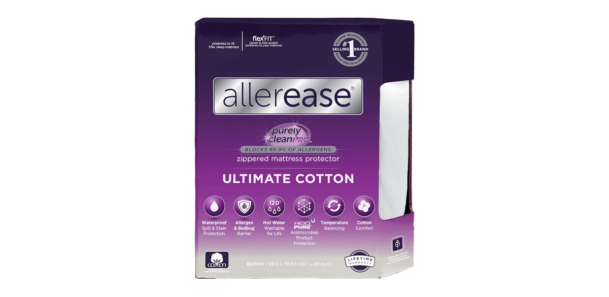 AllerEase Ultimate Allergy Protection and Comfort Zippered Mattress Protector