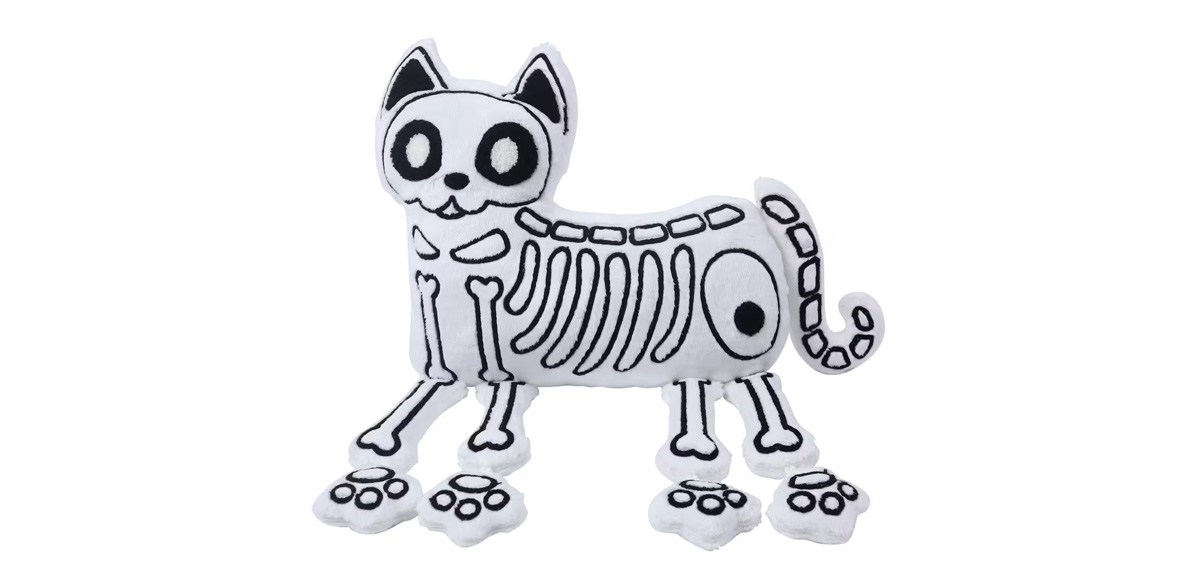 Cat Skeleton Accent Pillow by Ashland