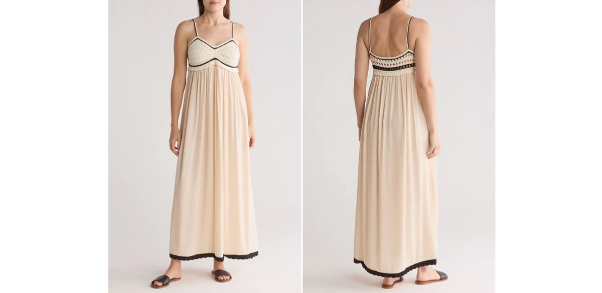 Stitchdrop Kuhulu Crochet Trim Babydoll Dress