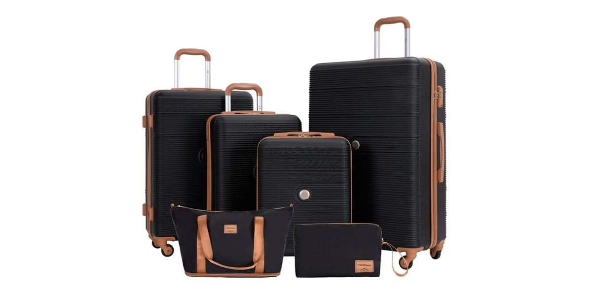 Travelhouse 6 Piece Hardshell Luggage Set