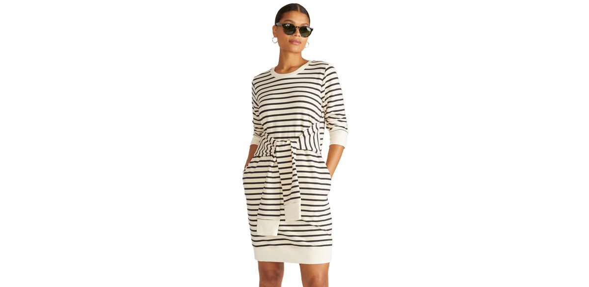 Universal Standard Misa Tie Sweatshirt Dress