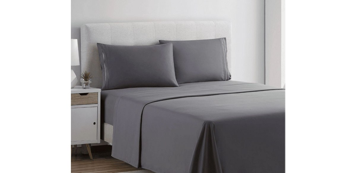 Nestl Queen Sheets Set, 1800 Series 4 Piece Deep Pocket Sheets Set