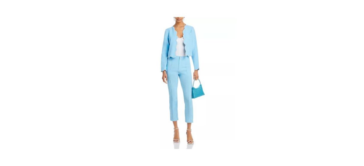 “Barbie” The Movie x Aqua Scalloped Tweed Jacket And Pants “Barbie” The Movie x Aqua Scalloped Tweed Jacket And Pants
