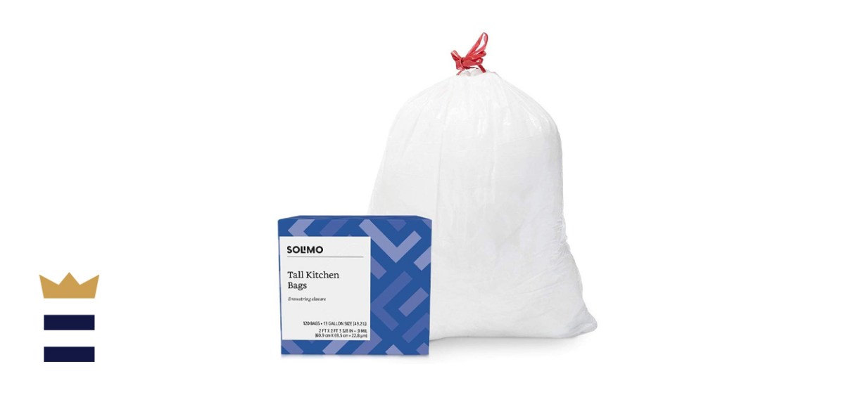 Amazon Brand - Solimo Tall Kitchen Drawstring Trash Bags