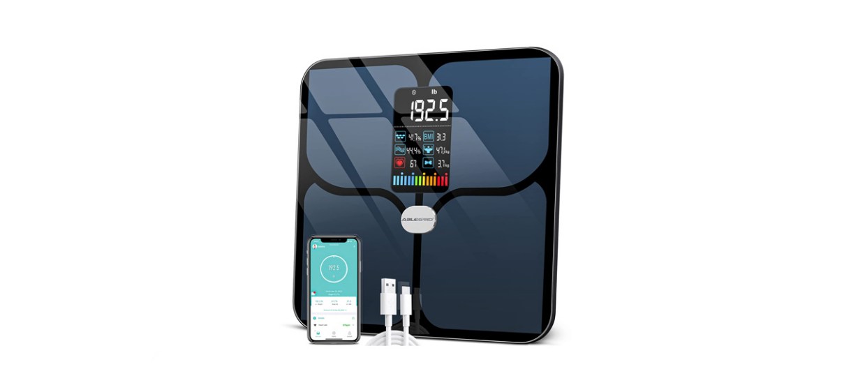  ABLEGRID Body Fat Scale,Smart WiFi Digital Bathroom