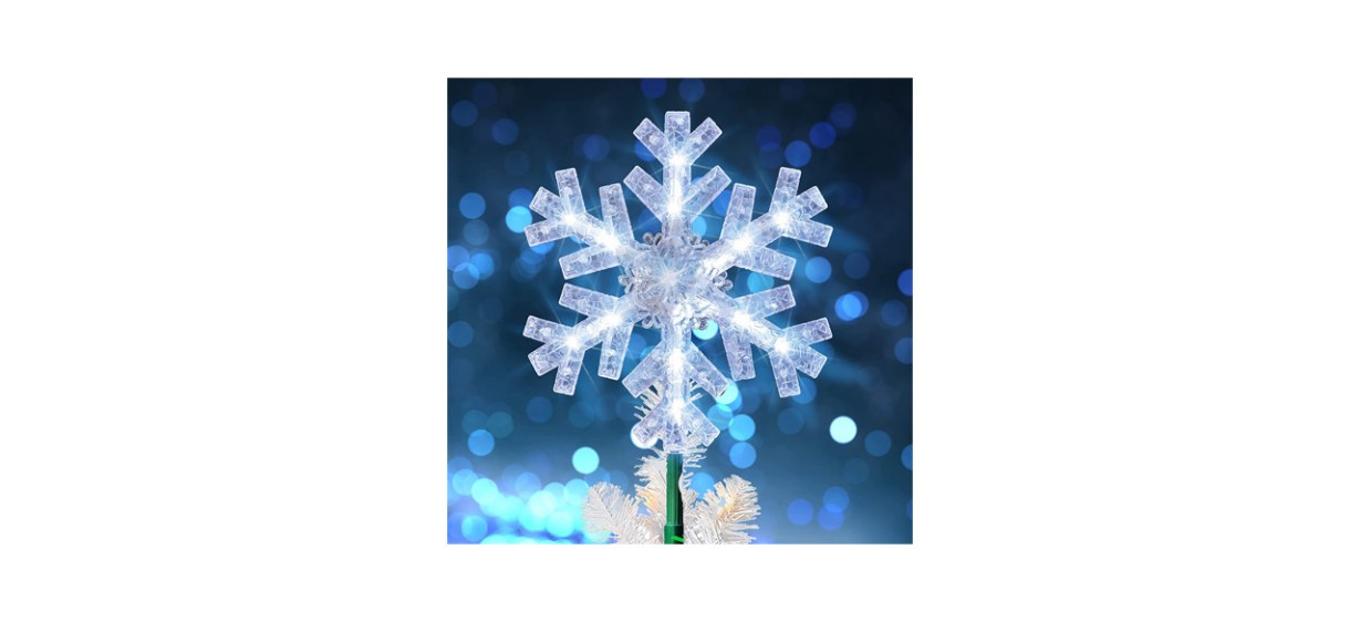 Best Dazzle Bright Snowflake Christmas Tree Topper