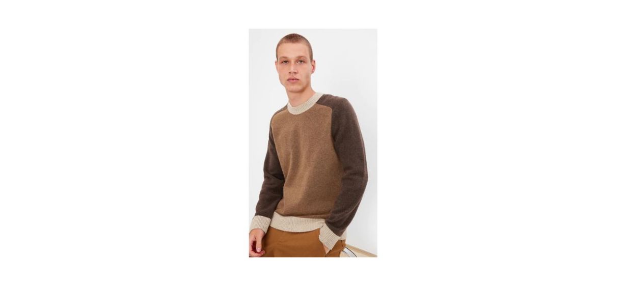 Best Gap Mens Recycled Colorblock Crew Neck Sweater