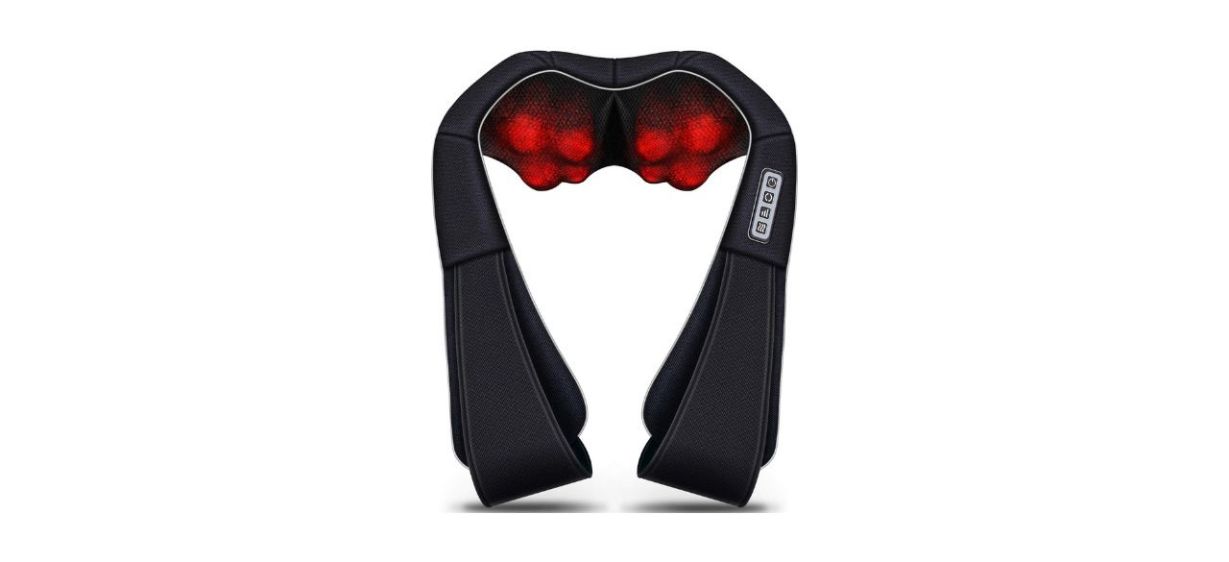 VIKTOR JURGEN Shiatsu Neck and Back Massager with Heat on white background