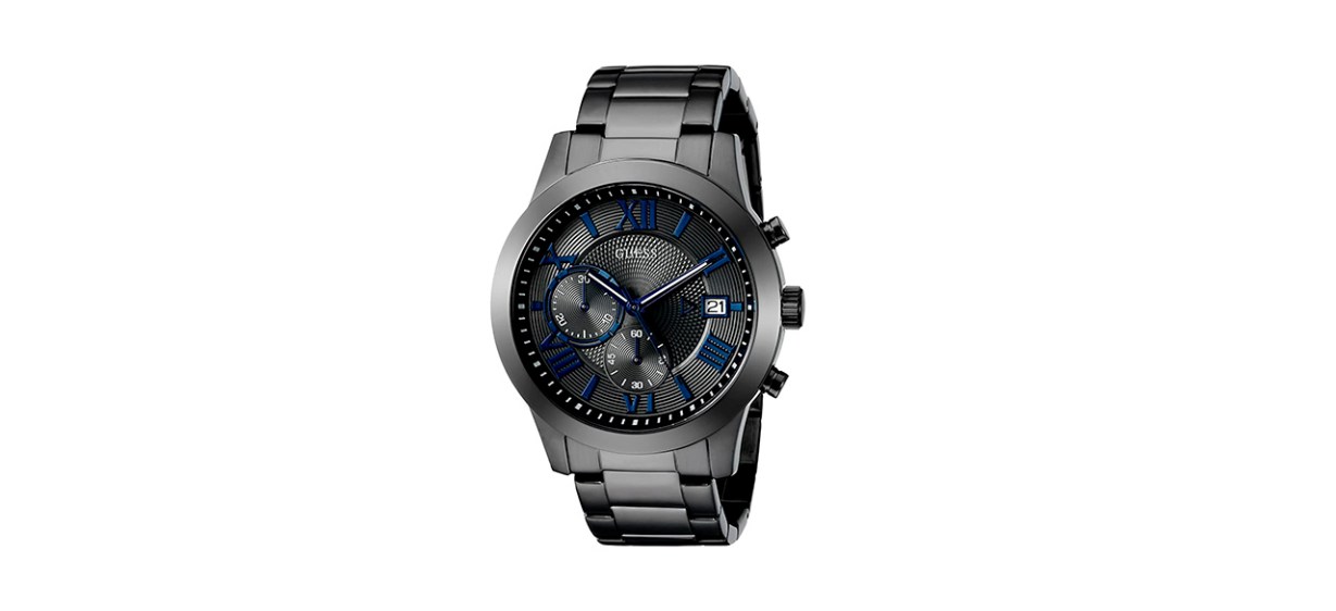 Best Guess Men's Gunmetal Chronograph Stainless Steel Watch