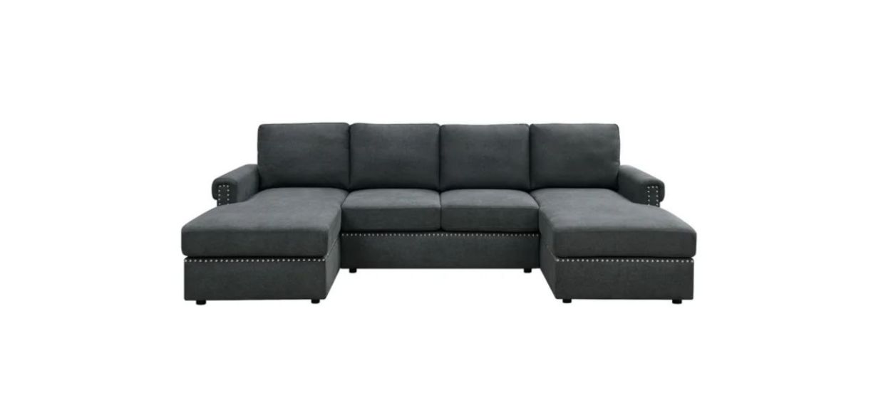 Best Lark Manor Rohit Symmetrical Sectional Sofa