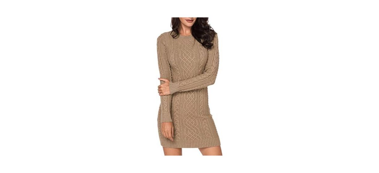 Best LaSuiveur Slim-Fit Cable-Knit Sweater Dress