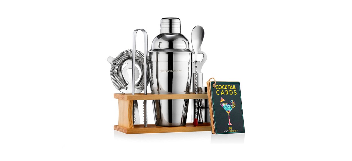 Best Modern Mixology Bartender Kit with Stand