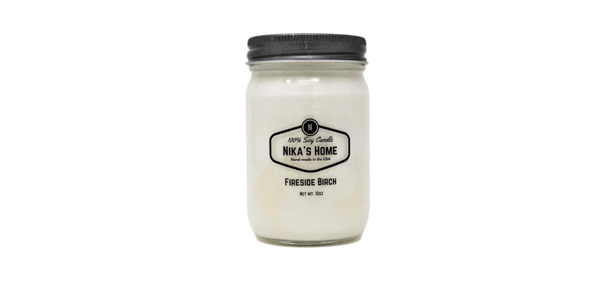 best Nika’s Home Fireside Birch Soy Candle
