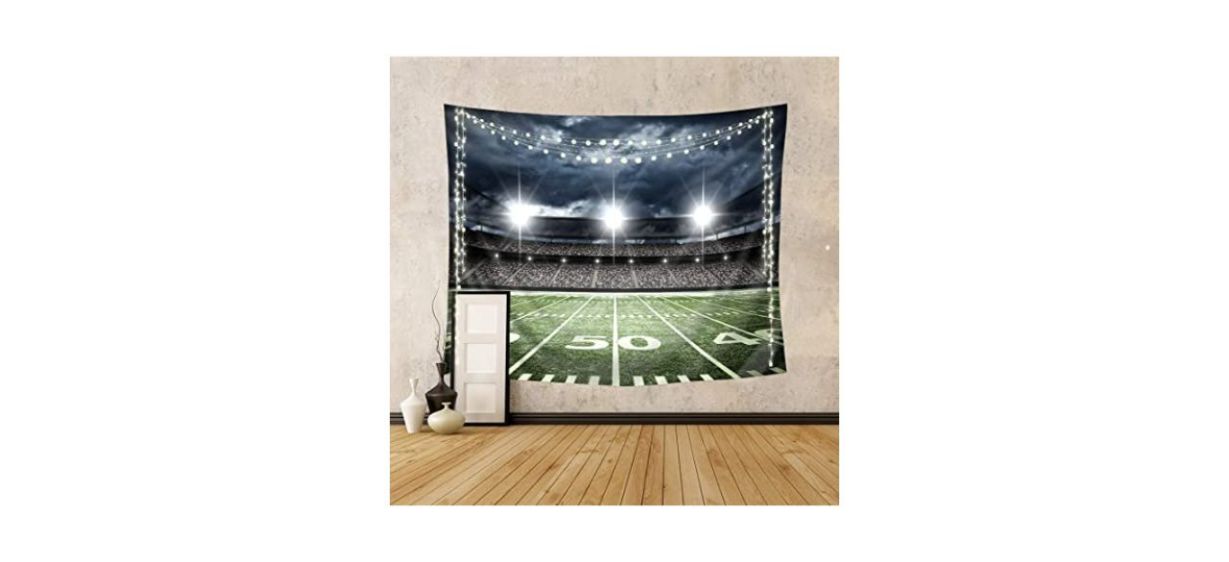 Best Riyidecor Football Stadium Decorative Tapestry 