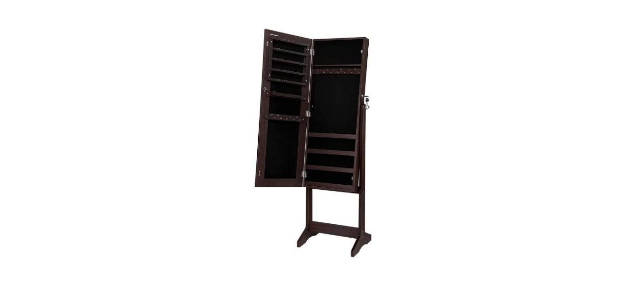 Best Songmics Mirrored Jewelry Armoire with Full Body Mirror