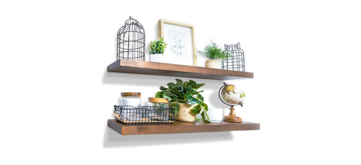 Willow &amp; Grace Long Floating Wall Shelves