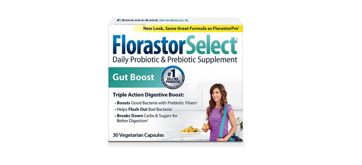 Florastor Select Gut Boost Daily Prebiotic and Probiotic Supplement — 30 Capsules