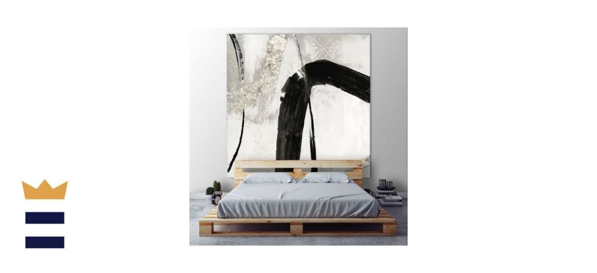 Giant Art Black Ink II Huge Contemporary Abstract Giclee Canvas Print