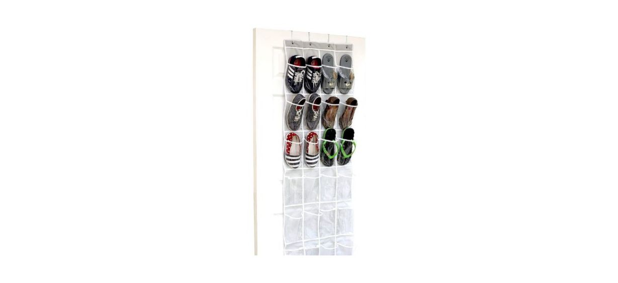 SimpleHouseware Over-the-Door Hanging Shoe Organizer