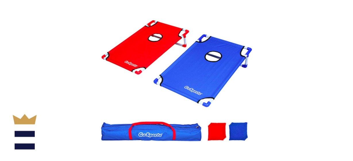 GoSports Portable PVC Framed Cornhole Toss Game Set