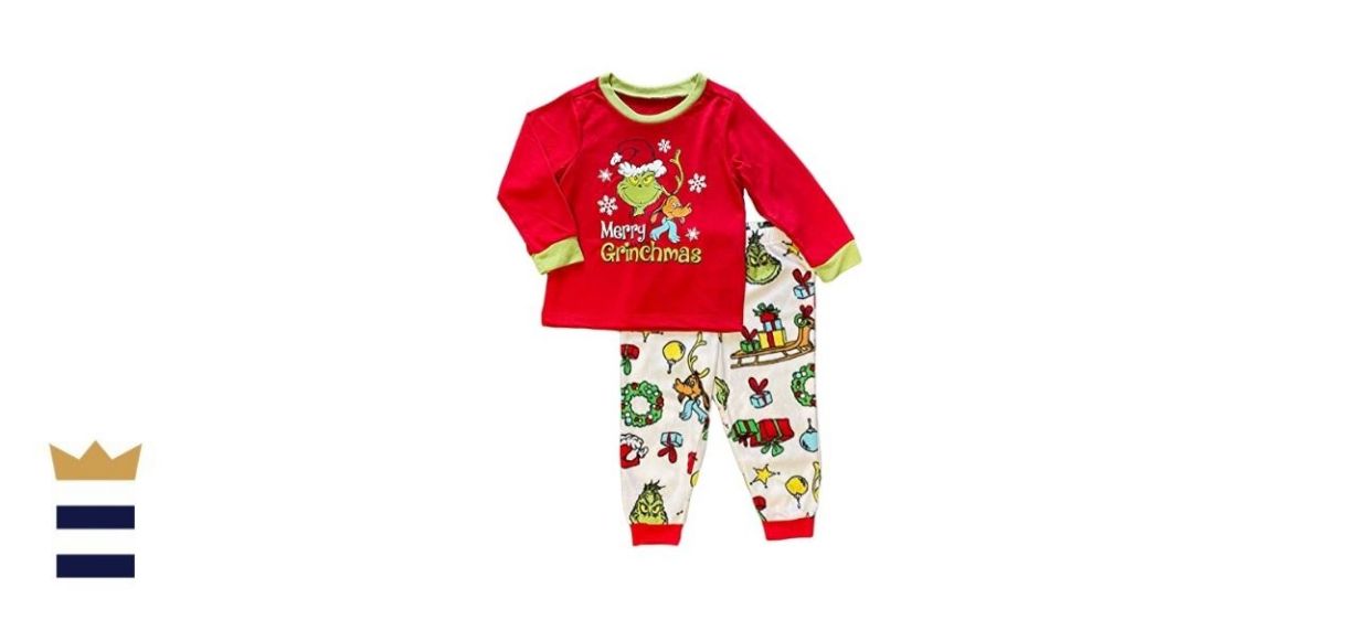 Grinch Toddler Unisex Fleece Pajama Set