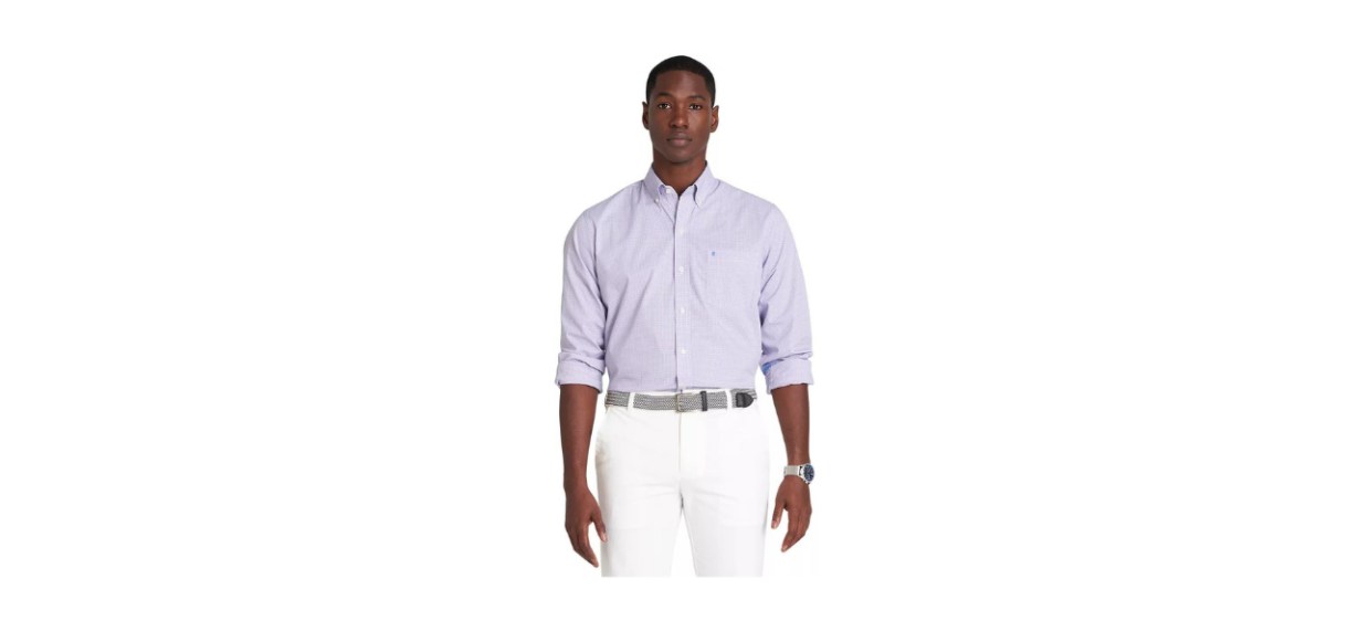 best Men's IZOD Classic-Fit Printed Button-Down Shirt