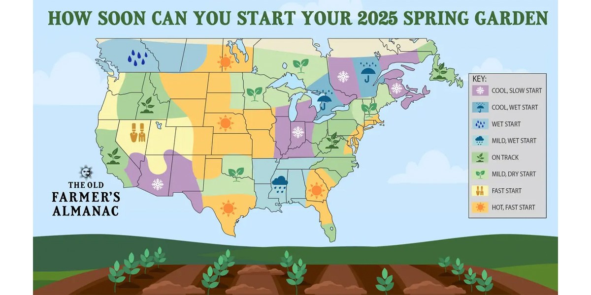 Old Farmer’s Almanac Spring 2025 weather forecast
